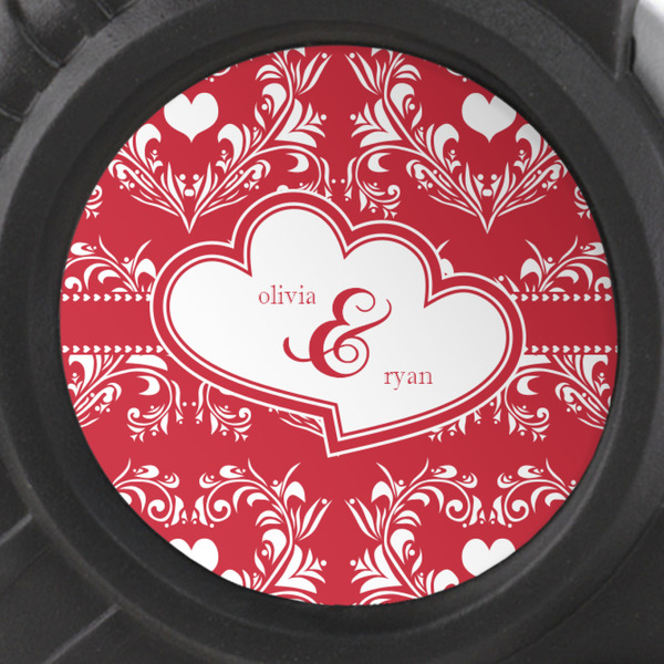 Heart Damask Tape Measure - 25ft - detail