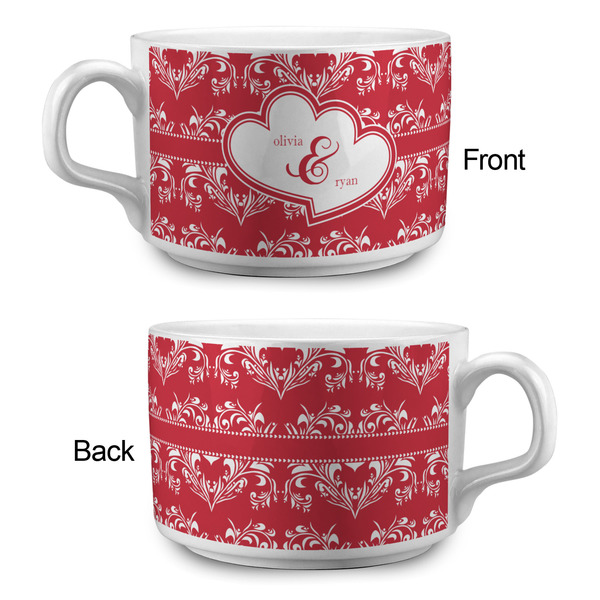 Heart Damask Tea Cup - Single Apvl