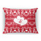 Heart Damask Throw Pillow (Rectangular - 12x16)