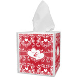 Heart Damask Tissue Box Cover (Personalized)