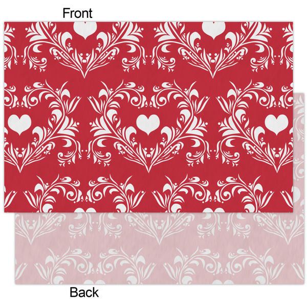 Heart Damask Tissue Paper - Heavyweight - XL - Front & Back