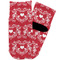 Heart Damask Toddler Ankle Socks - Single Pair - Front and Back
