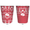 Heart Damask Trash Can White - Front and Back - Apvl