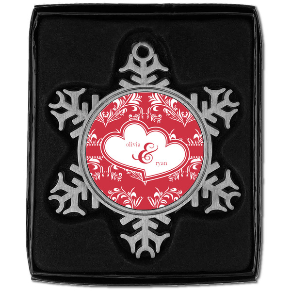 Heart Damask Vintage Snowflake - In box
