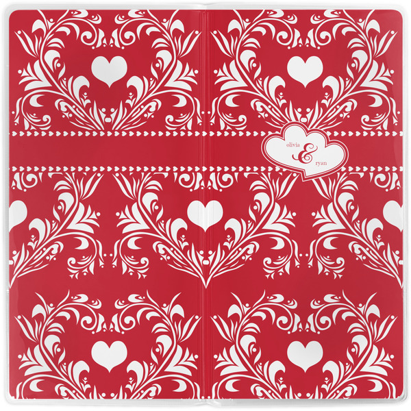 Heart Damask Vinyl Document Wallet - Apvl