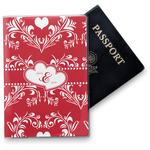 Heart Damask Vinyl Passport Holder (Personalized)