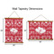 Heart Damask Wall Hanging Tapestries - Parent/Sizing