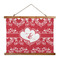 Heart Damask Wall Hanging Tapestry - Wide (Personalized)
