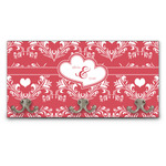 Heart Damask Wall Mounted Coat Rack (Personalized)
