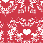 Heart Damask Wallpaper & Surface Covering (Peel & Stick 24"x 24" Sample)