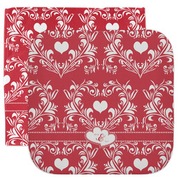 Heart Damask Facecloth / Wash Cloth (Personalized)