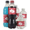 Heart Damask Water Bottle Label - Multiple Bottle Sizes