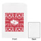 Heart Damask White Treat Bag - Front & Back View