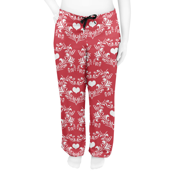 Heart Damask Women's Pj on model - Front