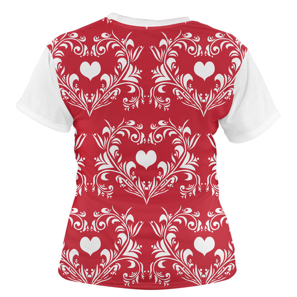 Heart Damask Women's T-shirt Back
