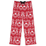 Heart Damask Womens Pajama Pants - L