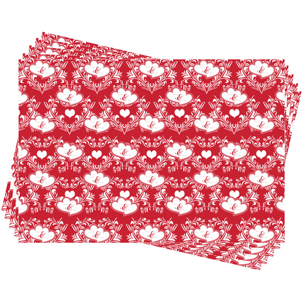 Heart Damask Wrapping Paper - 5 Sheets Approval