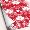 Heart Damask Wrapping Paper - 5 Sheets