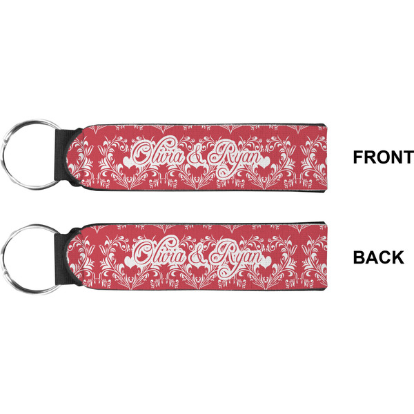 Heart Damask Wristlet (Front + Back)