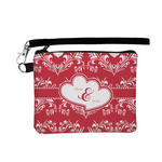 Heart Damask Wristlet ID Case w/ Couple's Names