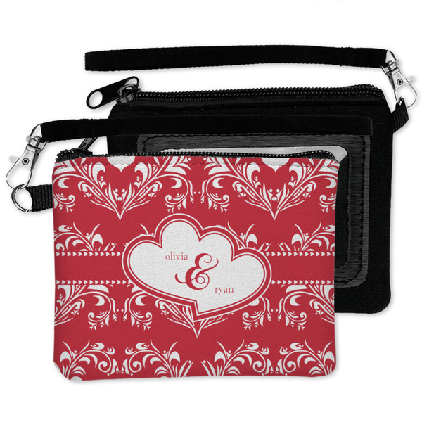 Heart Damask Wristlet ID Cases - MAIN