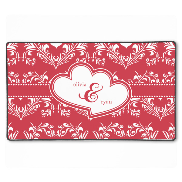 Custom Heart Damask XXL Gaming Mouse Pad - 24" x 14" (Personalized)