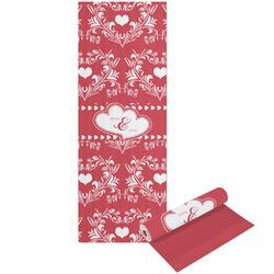 Heart Damask Yoga Mat - Printable Front and Back (Personalized)