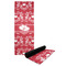 Heart Damask Yoga Mat with Black Rubber Back Full Print View