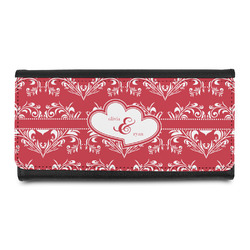 Heart Damask Leatherette Ladies Wallet (Personalized)