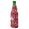 Heart Damask Zipper Bottle Cooler - ANGLE (bottle)