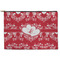 Heart Damask Zipper Pouch (Personalized)