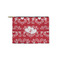 Heart Damask Zipper Pouch - Small - 8.5"x6" (Personalized)