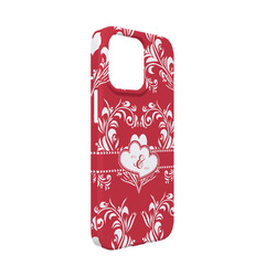 Heart Damask iPhone Case - Plastic - iPhone 13 Mini (Personalized)