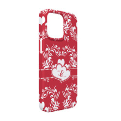 Heart Damask iPhone Case - Plastic - iPhone 13 Pro (Personalized)