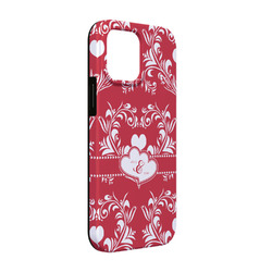 Heart Damask iPhone Case - Rubber Lined - iPhone 13 Pro (Personalized)