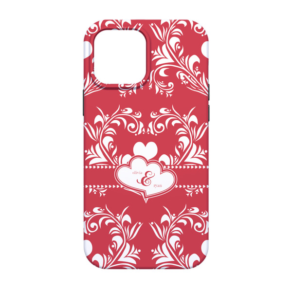 Heart Damask iPhone 13 Pro Tough Case - Back