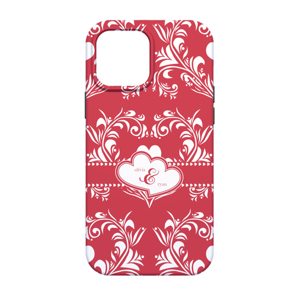 Heart Damask iPhone 13 Tough Case - Back