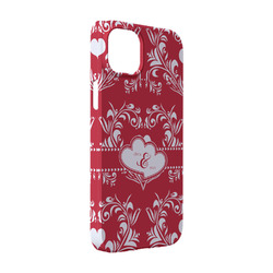 Heart Damask iPhone Case - Plastic - iPhone 14 (Personalized)