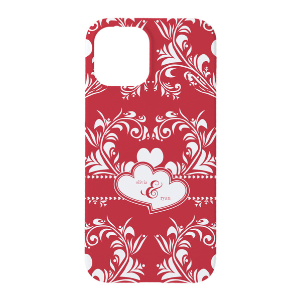 Heart Damask iPhone 15 Pro Case - Back