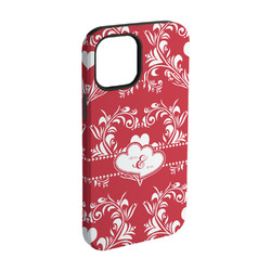Heart Damask iPhone Case - Rubber Lined - iPhone 15 (Personalized)