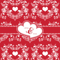Heart Damask