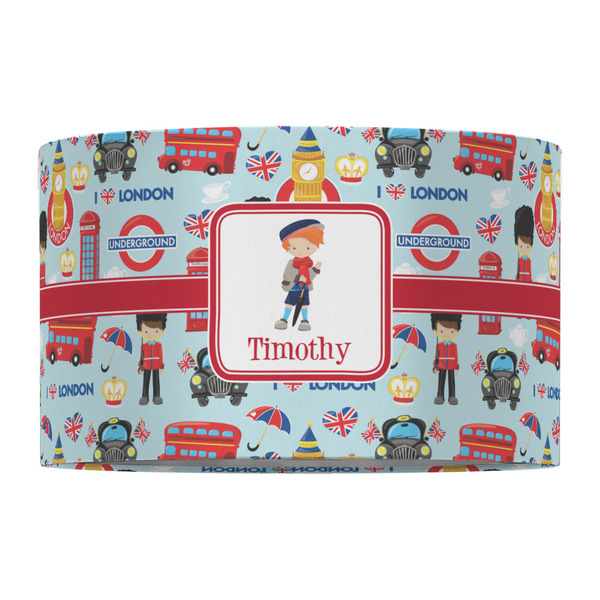 London 12" Drum Lampshade - FRONT (Fabric)