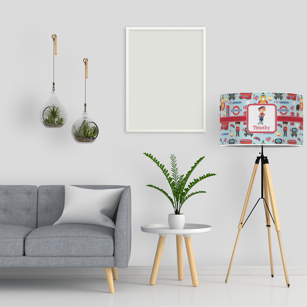 London 12" Drum Lampshade - LIFESTYLE