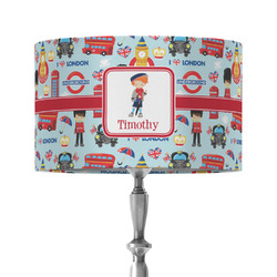 London 12" Drum Lamp Shade - Fabric (Personalized)