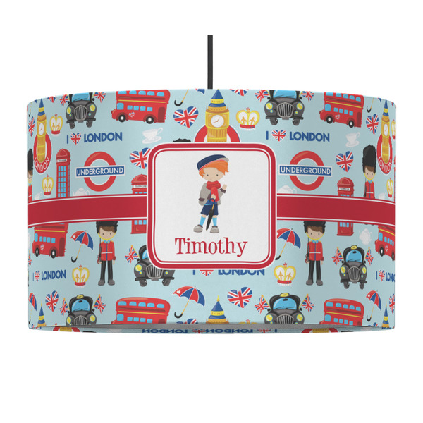 London 12" Drum Lampshade - PENDANT (Fabric)