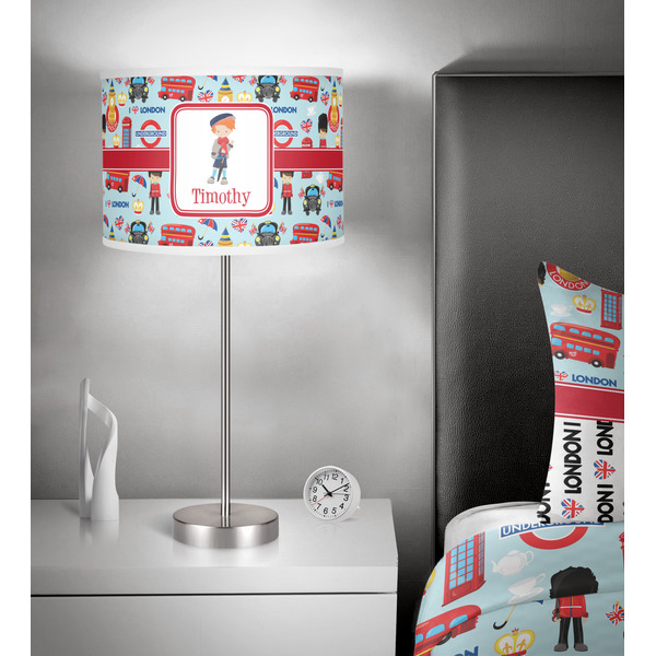 London 13 inch drum lamp shade - in room