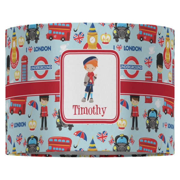 London 16" Drum Lampshade - FRONT (Fabric)