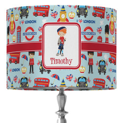 London 16" Drum Lamp Shade - Fabric (Personalized)