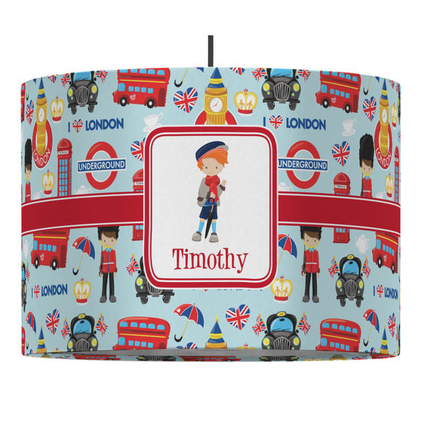 Custom London 16" Drum Pendant Lamp - Fabric (Personalized)