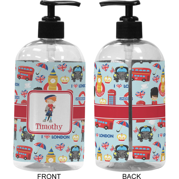 London 16 oz Plastic Liquid Dispenser (Approval) - Black